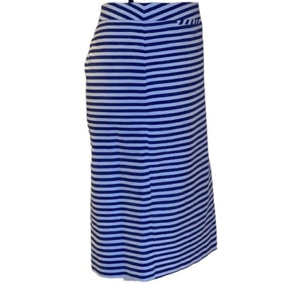 Halogen Womens Blue White Striped Straight Pencil Skirt Size 14 Lined Classy - Picture 11 of 16